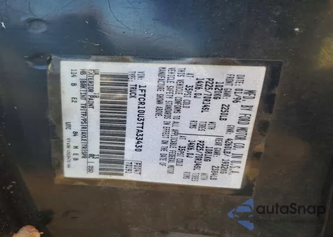 1996 Ford Ranger z USA, uszkodzony, nr VIN 1FTCR10U3TTA33430